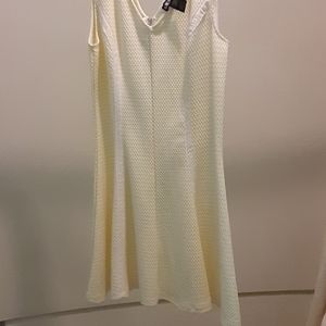Paper Doll Yellow & White Skater Dress Size Medium
